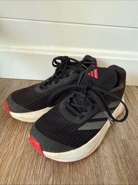 adidas Black and Red Athletic Sneakers